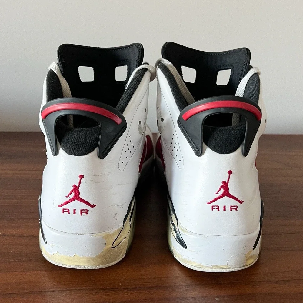 Air Jordan 6 Retro Carmine 2014 Size 12 Red White Black OG Box 384664-001